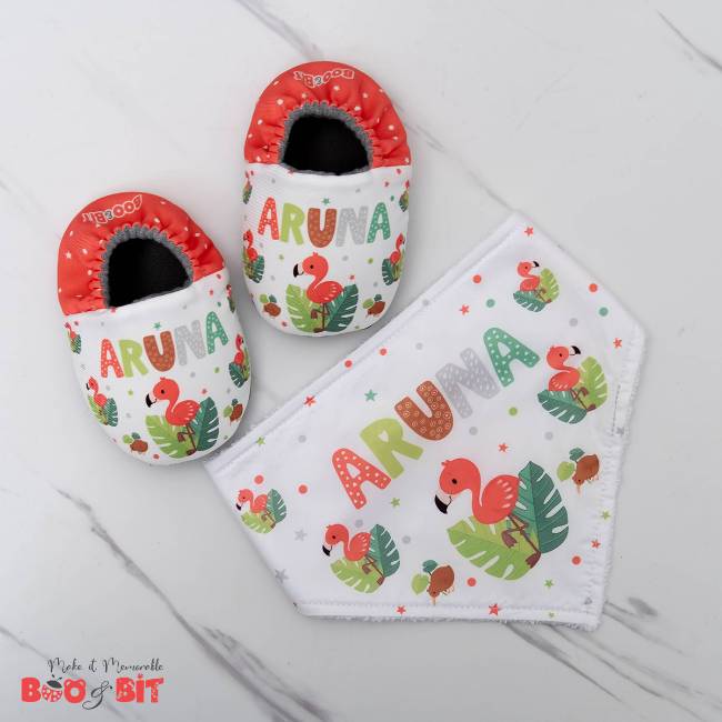 boo and bit Flamingo Bibs