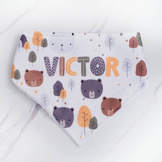 boo and bit Bear bibs