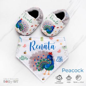 boo and bit Peacock Bibs